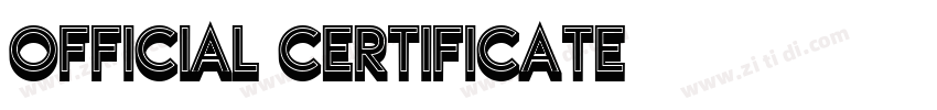 OFFICIAL CERTIFICATE字体转换